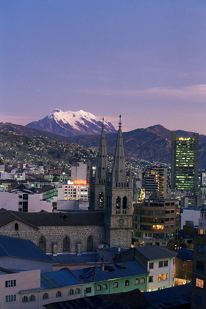 La Paz and Mount Illampu, Bolivia, South America