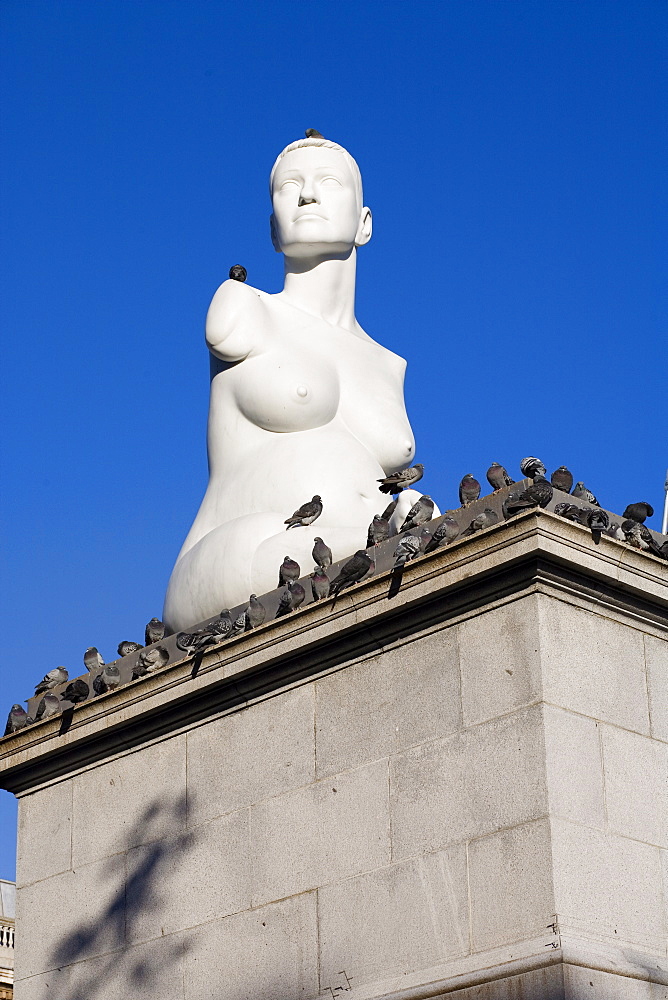 Statue of Alison Lapper, Pregnant, Trafalgar Square, London, England, United Kingdom, Europe