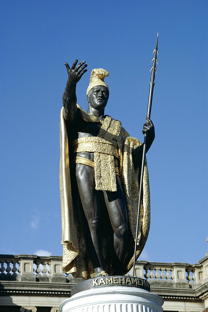 King Kamehameha statue, Honolulu, Hawaii, Hawaiian Islands, United States of America (U.S.A.), North America