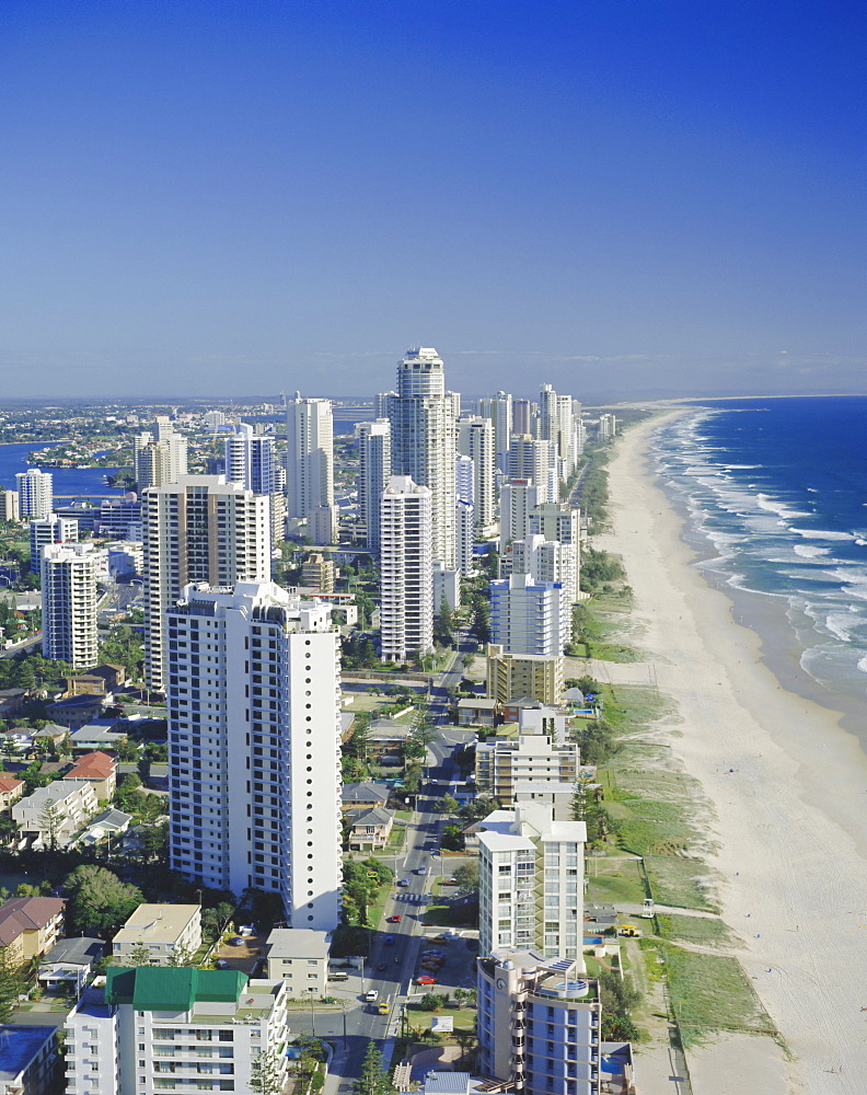 Aerial view of Surfers Paradise, the Gold Coast, Queensland, Australia