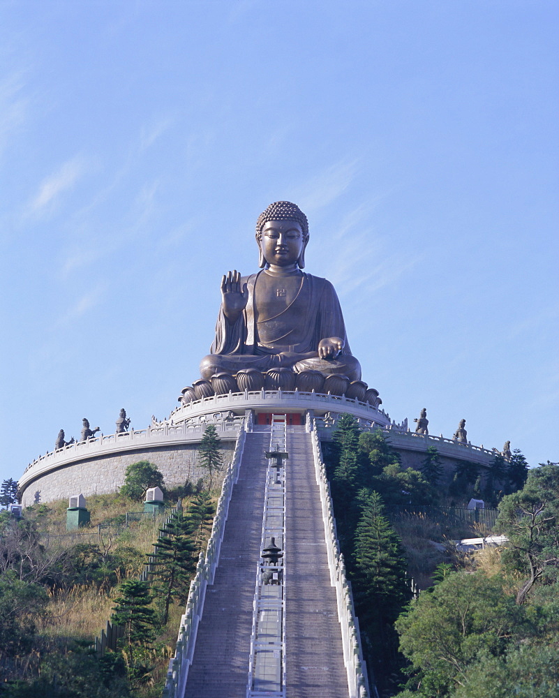 Statue of the Buddha, the largest in Asia, Po Lin Monastery, Lantau Island, Hong Kong, China, Asia