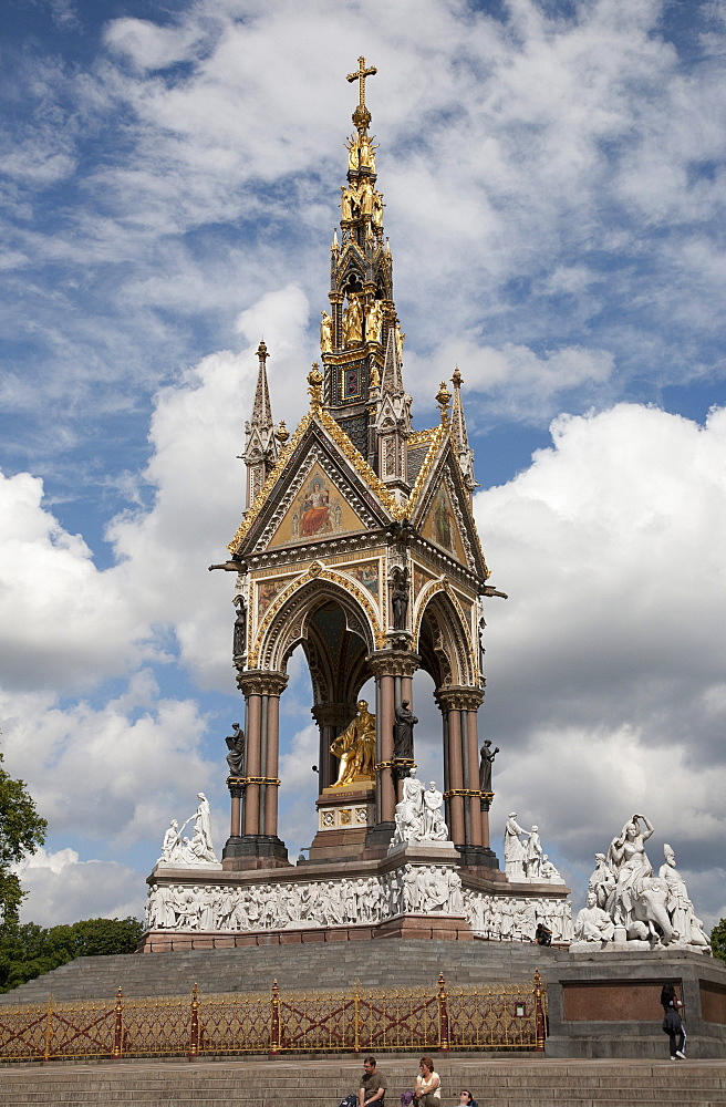 The Albert Memorial, Kensington Gardens, Kensington, London, England, United Kingdom, Europe