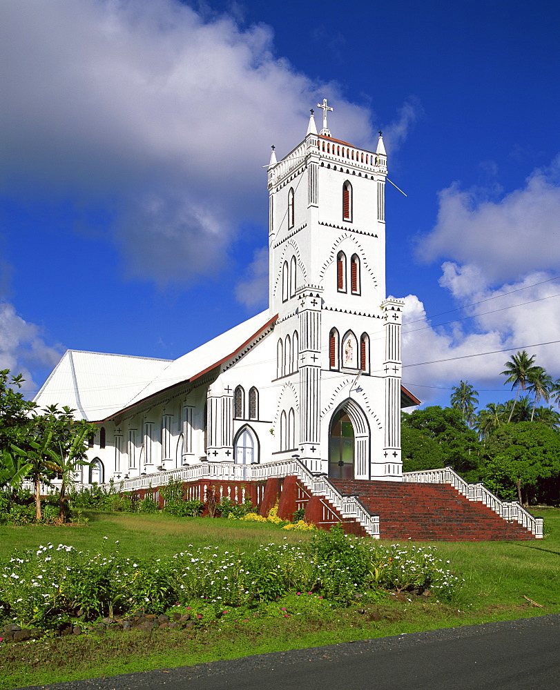 Traditional Samoan church at Felafa, Western Samoa, Pacific Islands, Pacific