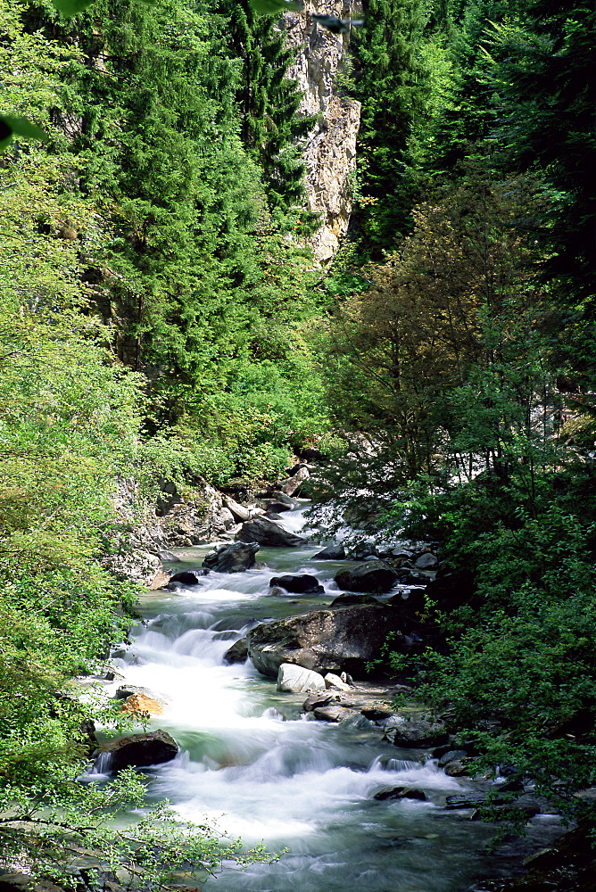 The Diosaz gorge, Servoz near Chamonix, Haute-Savoie, Rhone Alps, France