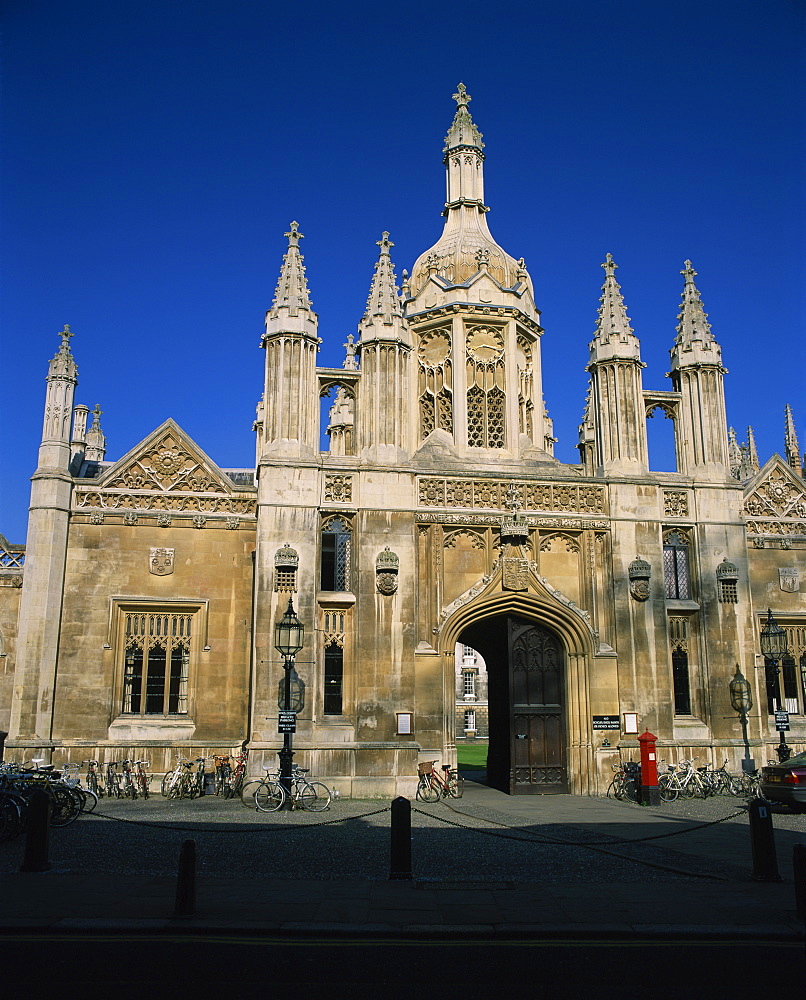 The East front of Kings College, Cambridge, Cambridgeshire, England, United Kingdom, Europe