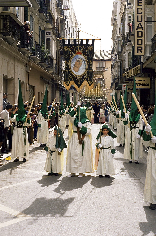 Pollinica Brotherhood, Palm Sunday, Easter Week, Malaga, Andalucia, Spain, Europe