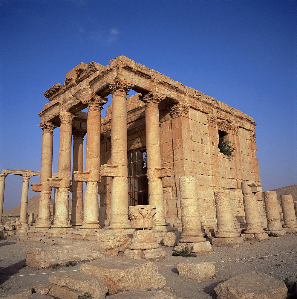 Roman temple of Baal-Shamine, dating from 23 AD, Palmyra, UNESCO World Heritage Site, Syria, Middle East