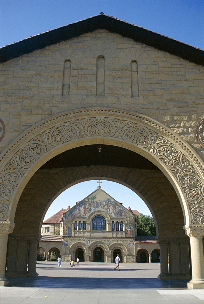 Memorial church in Main Quadrangle, Stanford University, founded 1891, Palo Alto, California, United States of America (U.S.A.), North America