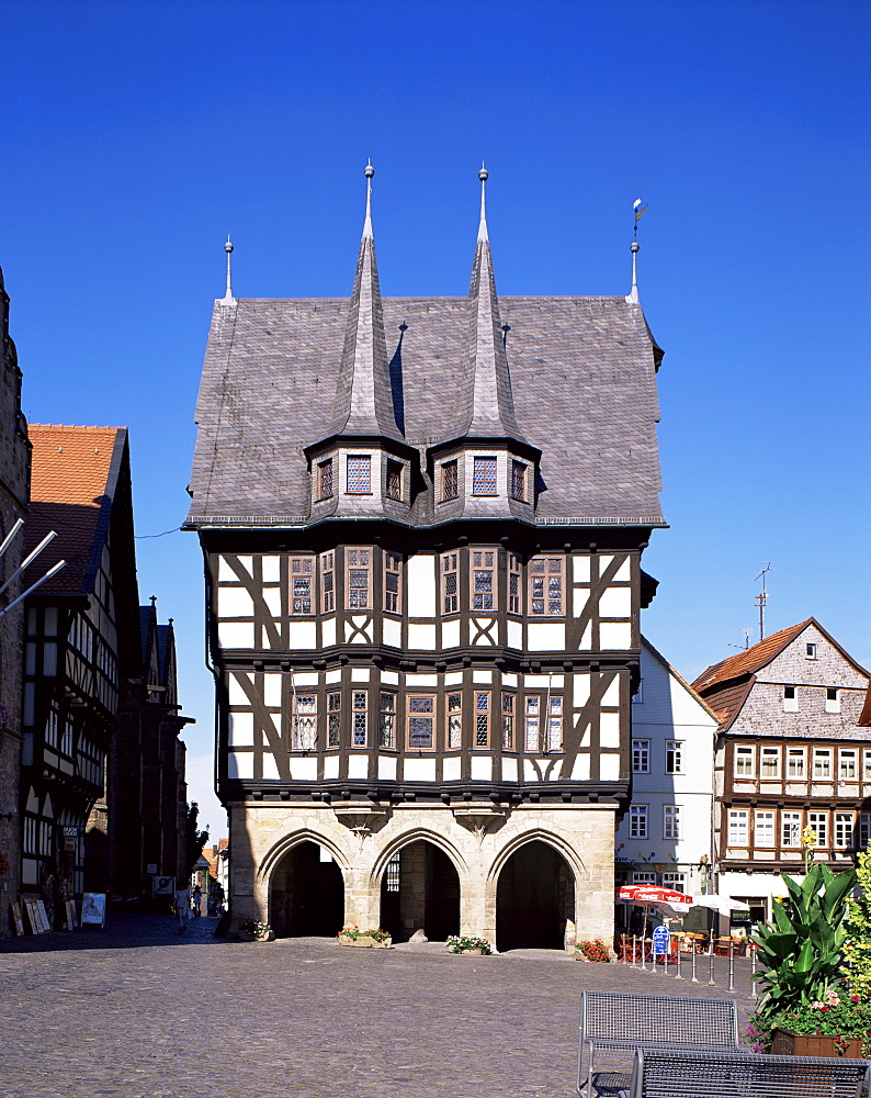 Townhall and Market Square, Alsfeld, Hesse, Germany, Europe