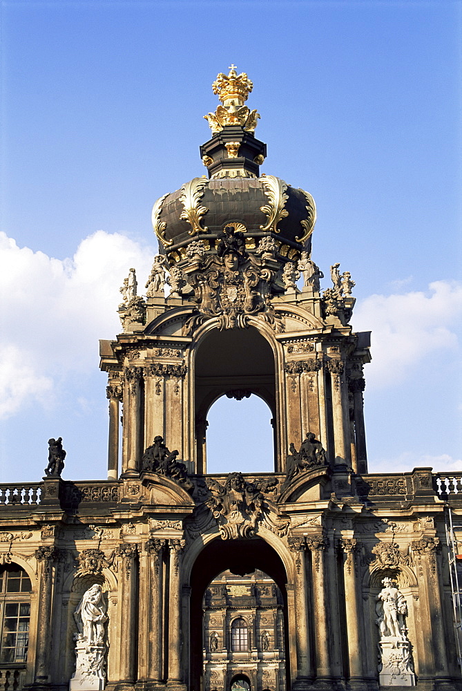 Crown Gate, Zwinger, Dresden, Saxony, Germany, Europe