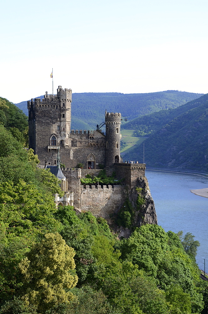 Rheinstein Castle near Trechtingshausen, Rhine Valley, Rhineland-Palatinate, Germany, Europe