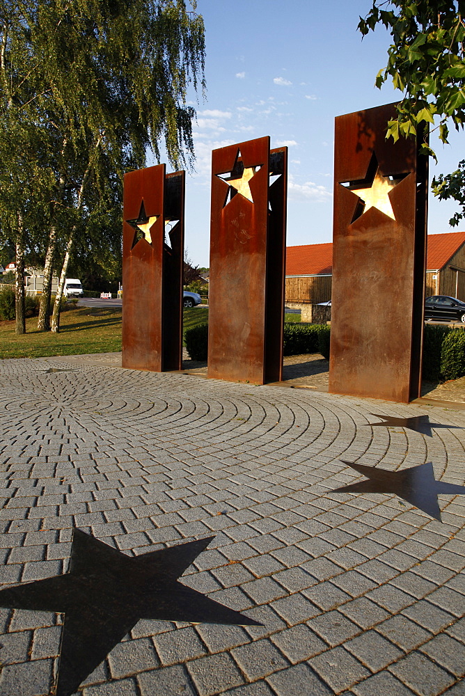 Monument for the Schengen Convention, Schengen, Mosel-Valley, Luxembourg, Europe