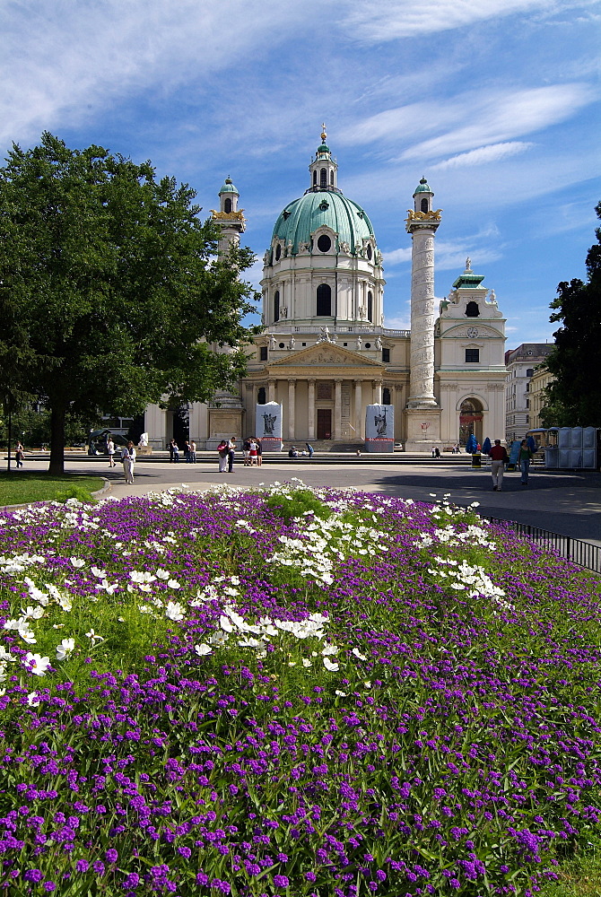 Karlsplatz and Karlskirche, Vienna, Austria, Europe