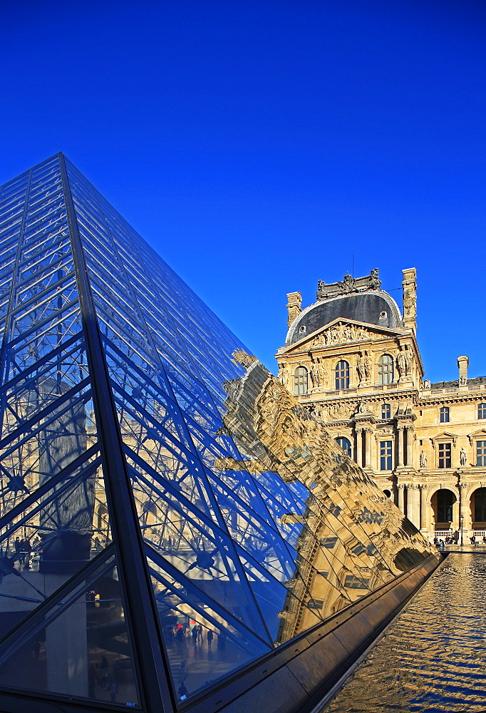 Pyramid of the Louvre, Paris, France, Europe