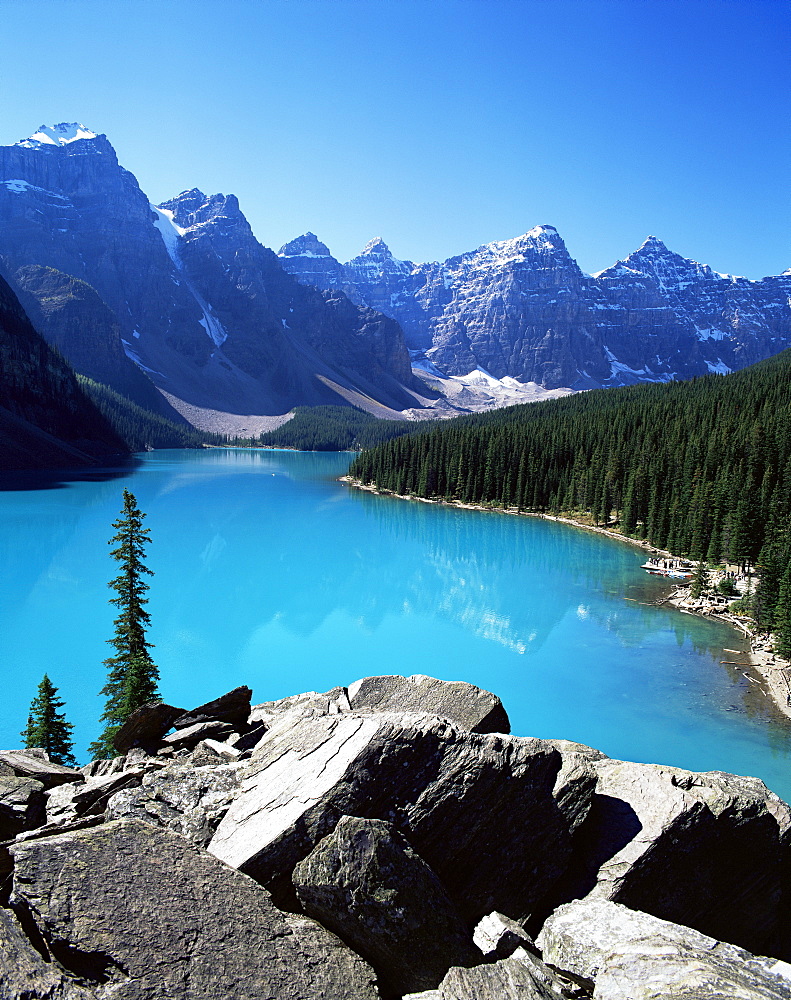 Moraine Lake, Valley of the Ten Peaks, Banff National Park, UNESCO World Heritage Site, Rocky Mountains, Alberta, Canada, North America