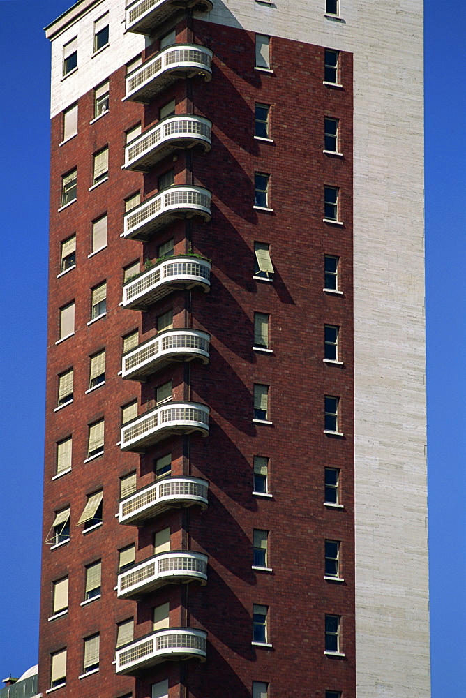 Apartment block built post war in the centre of the city of Turin, Piemonte, Italy, Europe