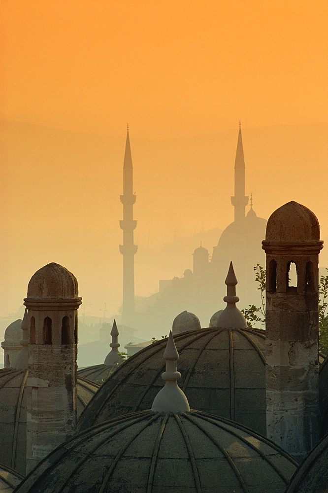 View from Suleymaniye complex to the Bosphorus, Istanbul, Turkey, Europe