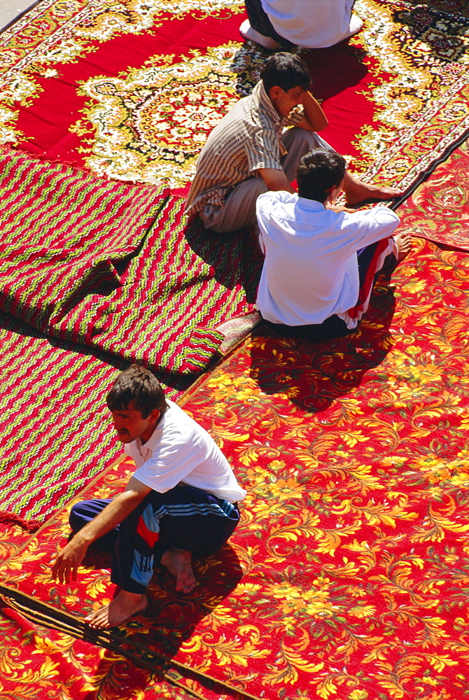 Carpet market, Tashkent, Uzbekistan, Central Asia