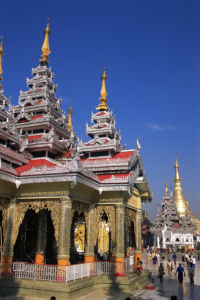 Kakusandha Adoration Hall, Shwedagon Pagoda, Yangon (Rangoon), Myanmar (Burma), Asia