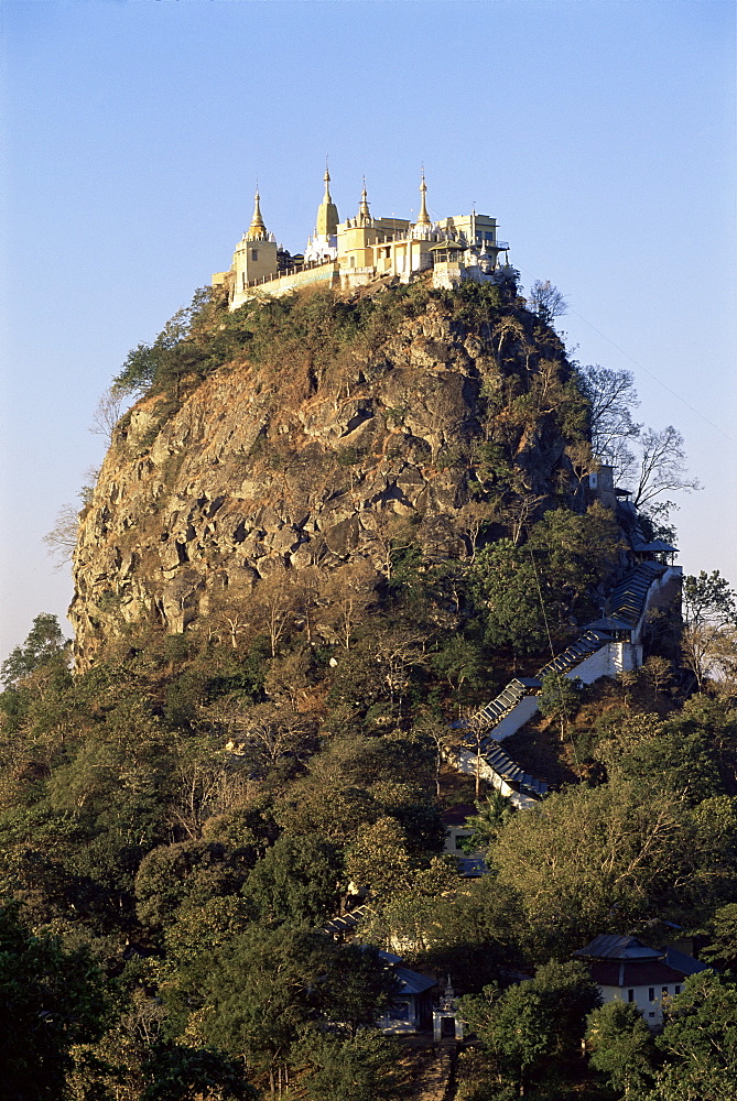 Mount Popa, centre of Nat worship, Myanmar (Burma), Asia