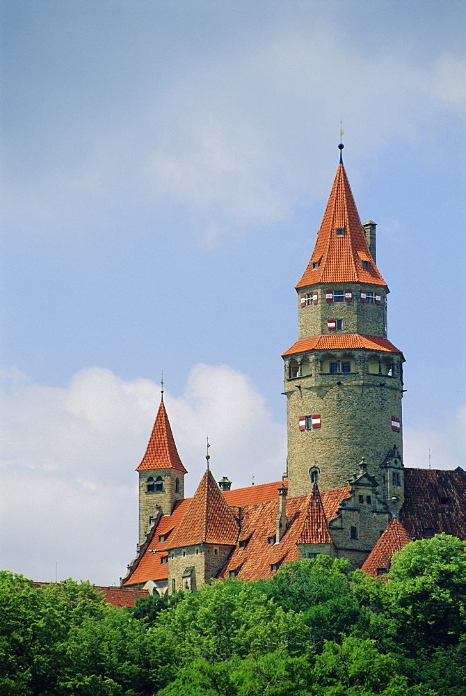 Rozmberk nad Vltavou, 13th century castle of Rozmberk family, Bohemia, Czech Republic, Europe