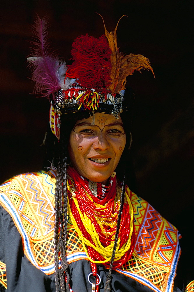 Kalash woman, Rites of Spring, Joshi, Bumburet (Bumboret) Valley, Pakistan, Asia