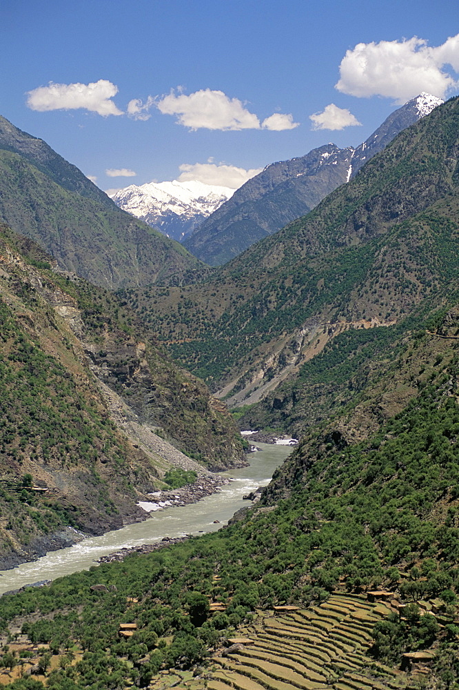 Indus River Valley near Dasu, Indus Kohistan, Pakistan, Asia