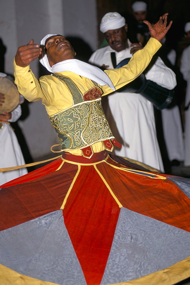 Whirling dervish, Al-Shuri Mausoleum, Cairo, Egypt, North Africa, Africa