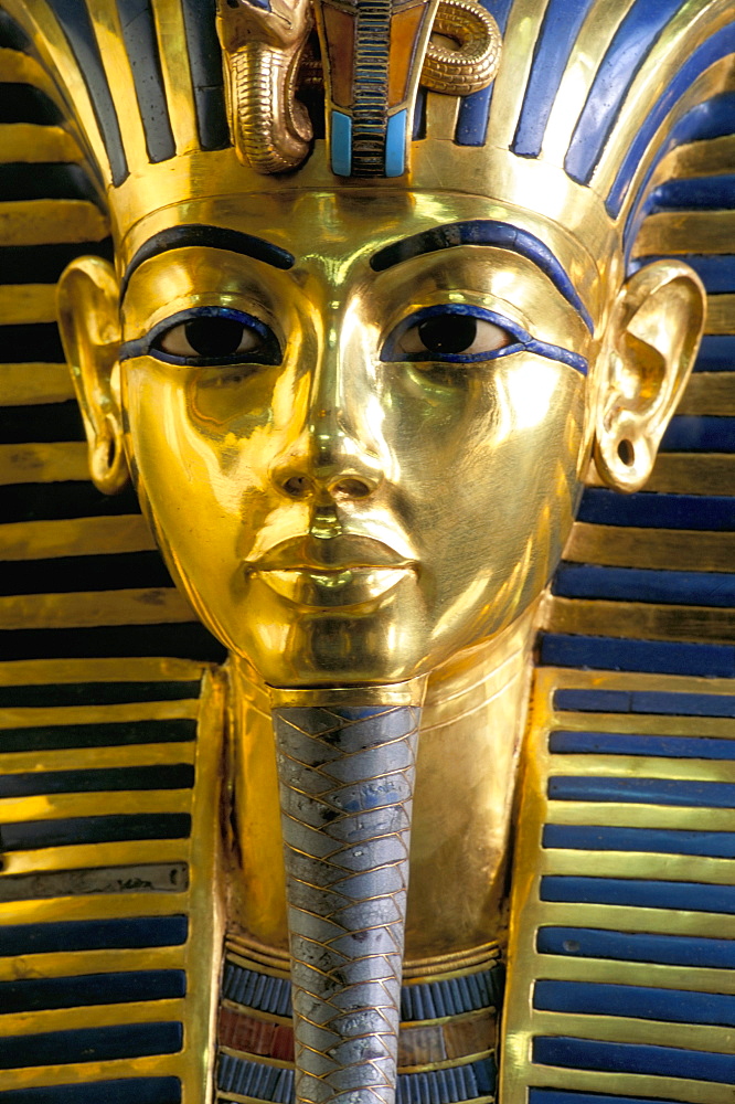 Gold mask of Tutankhamun, Egyptian Museum, Cairo, Egypt, North Africa, Africa