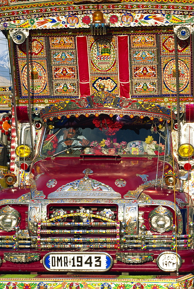 Decorated lorry, Gilgit, Pakistan, Asia