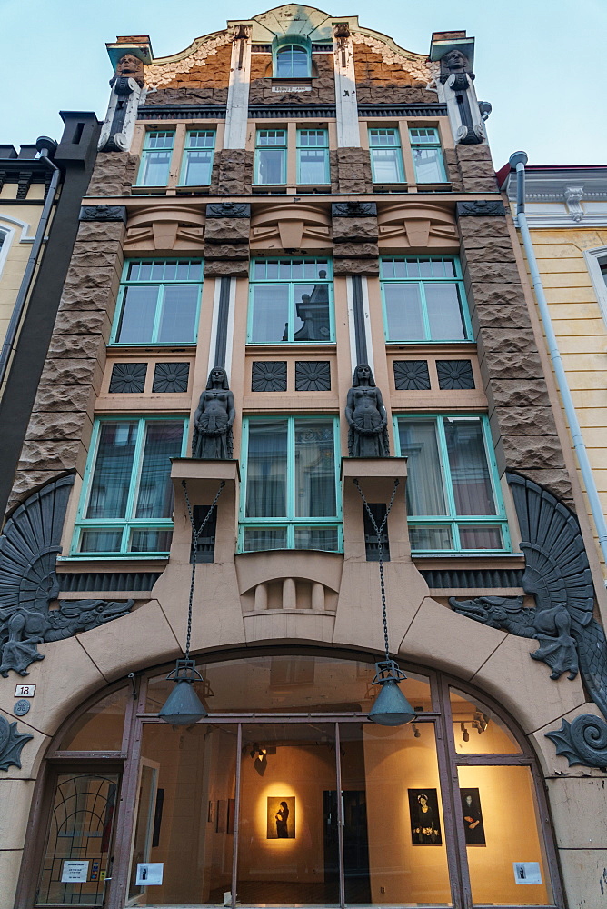 Art nouveau building now housing art gallery, Tallinn, Estonia, Europe