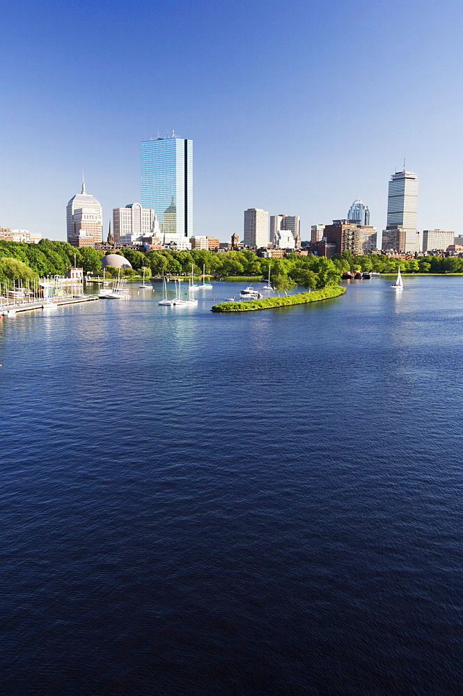 City skyline across the Charles River, Boston, Massachusetts, USA