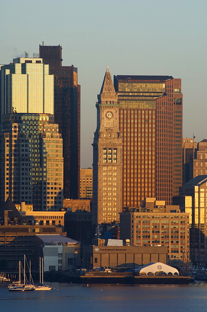 Custom House and the Financial District at dawn, Boston, Massachusetts, USA