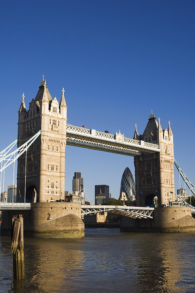 Tower Bridge and City of London beyond, London, England