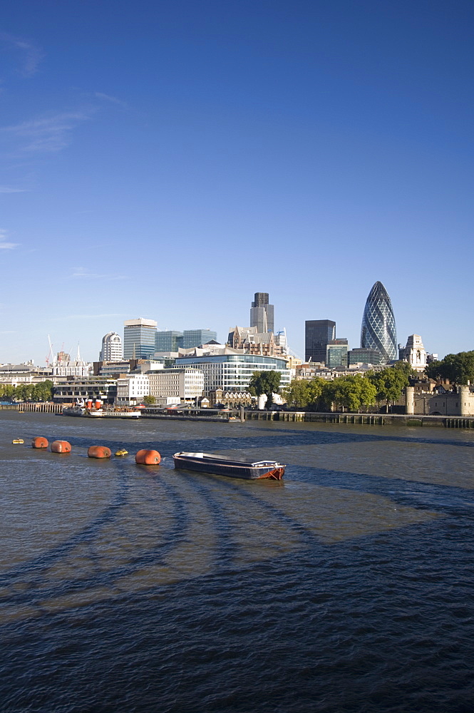 City of London and River Thames, London, England