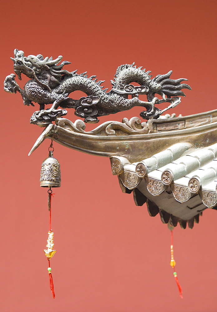 Temple detail, Thian Hock Keng Temple, Chinatown, Singapore, South East Asia