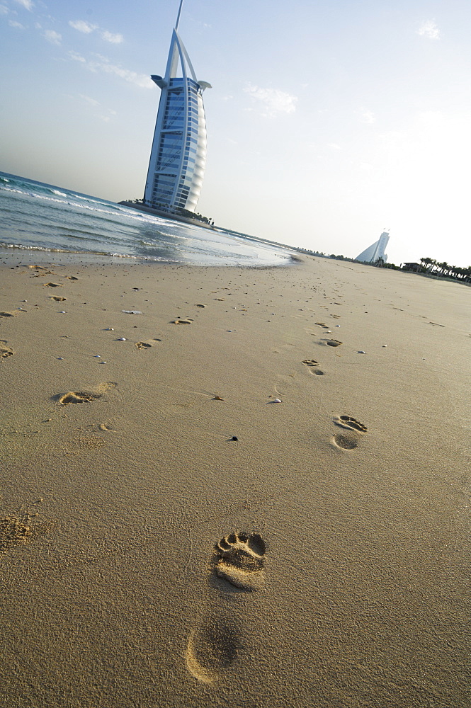 Burj Al Arab Hotel on Jumeirah Beach, Dubai, United Arab Emirates, Middle East