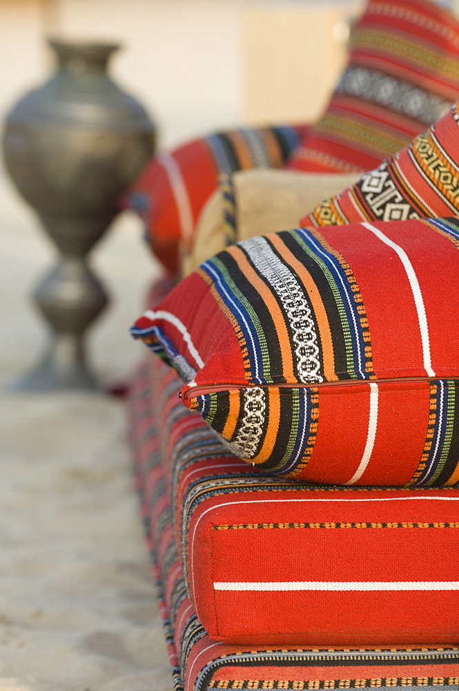 Arabic cushions, Dubai, United Arab Emirates, Middle East