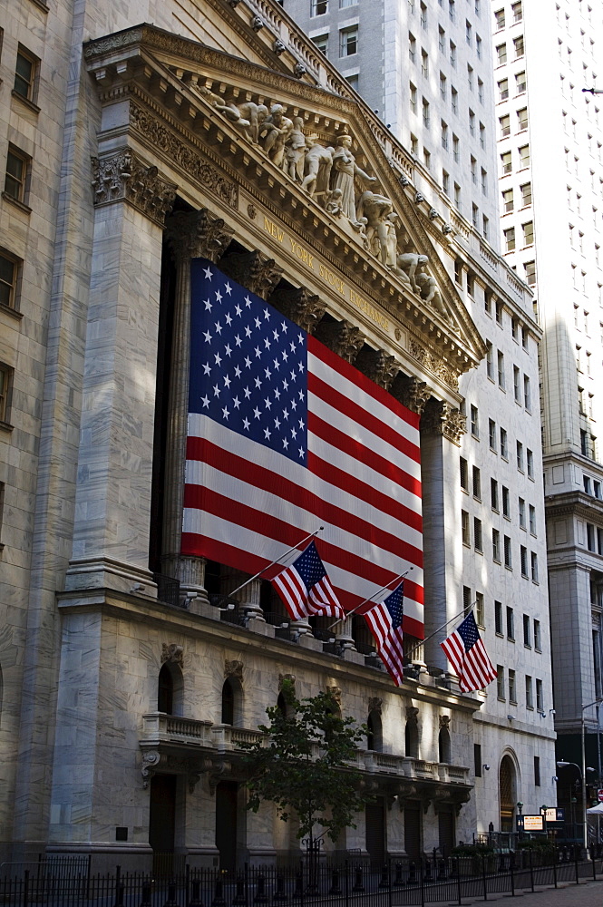 The New York Stock Exchange, Wall Street, Manhattan, New York City, New York, United States of America, North America