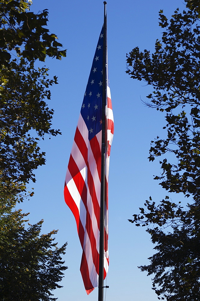 Stars and Stripes, Liberty Island, New York City, New York, United States of America, North America