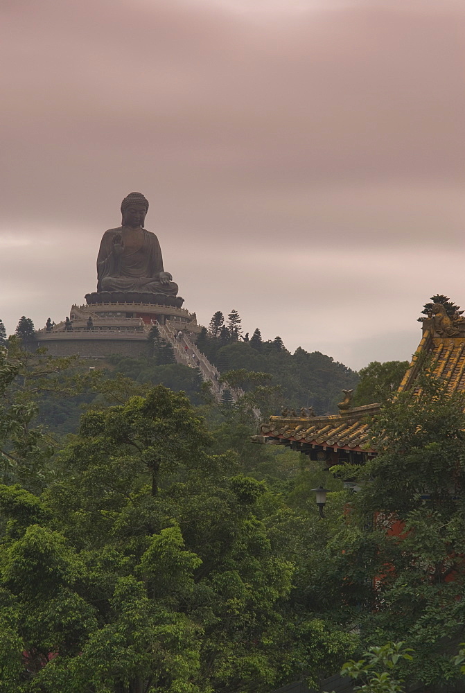 The Big Buddha statue, Po Lin Monastery, Lantau Island, Hong Kong, China, Asia