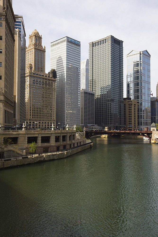 Chicago River and Wacker Drive, Chicago, Illinois, United States of America, North America