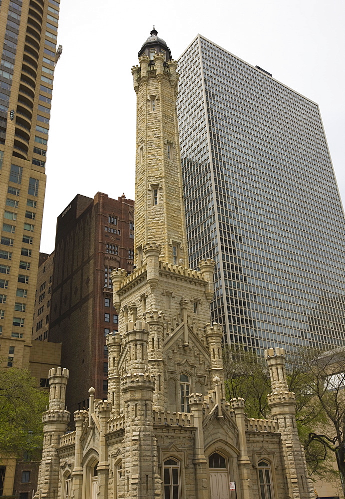 The Historic Water Tower, North Michigan Avenue, Chicago, Illinois, United States of America, North America