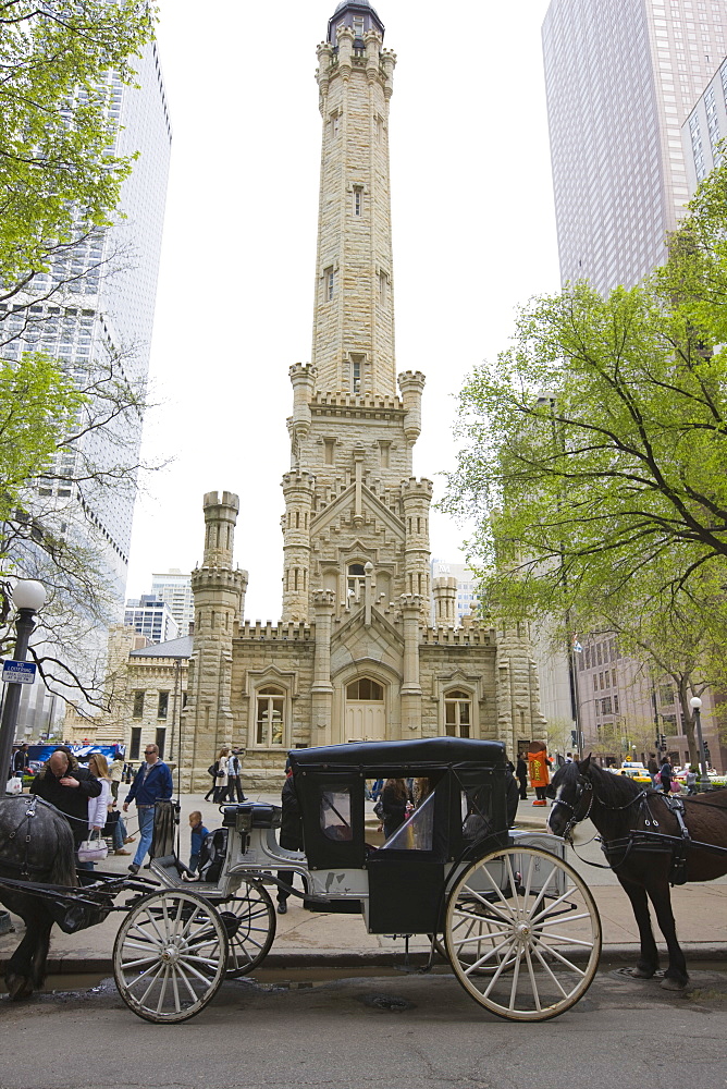 The Historic Water Tower, North Michigan Avenue, Chicago, Illinois, United States of America, North America