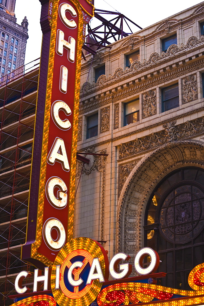 The Chicago Theatre, Theatre District, Chicago, Illinois, United States of America, North America