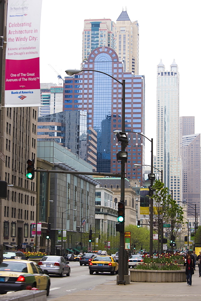 North Michigan Avenue, the Magnificent Mile, Chicago, Illinois, United States of America, North America