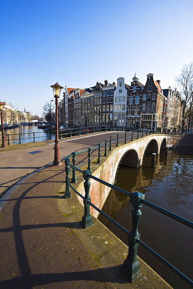 Bridge over the Keizersgracht canal, Amsterdam, Netherlands, Europe