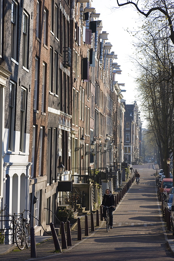 Houses by the Singel Canal, Amsterdam, Netherlands, Europe