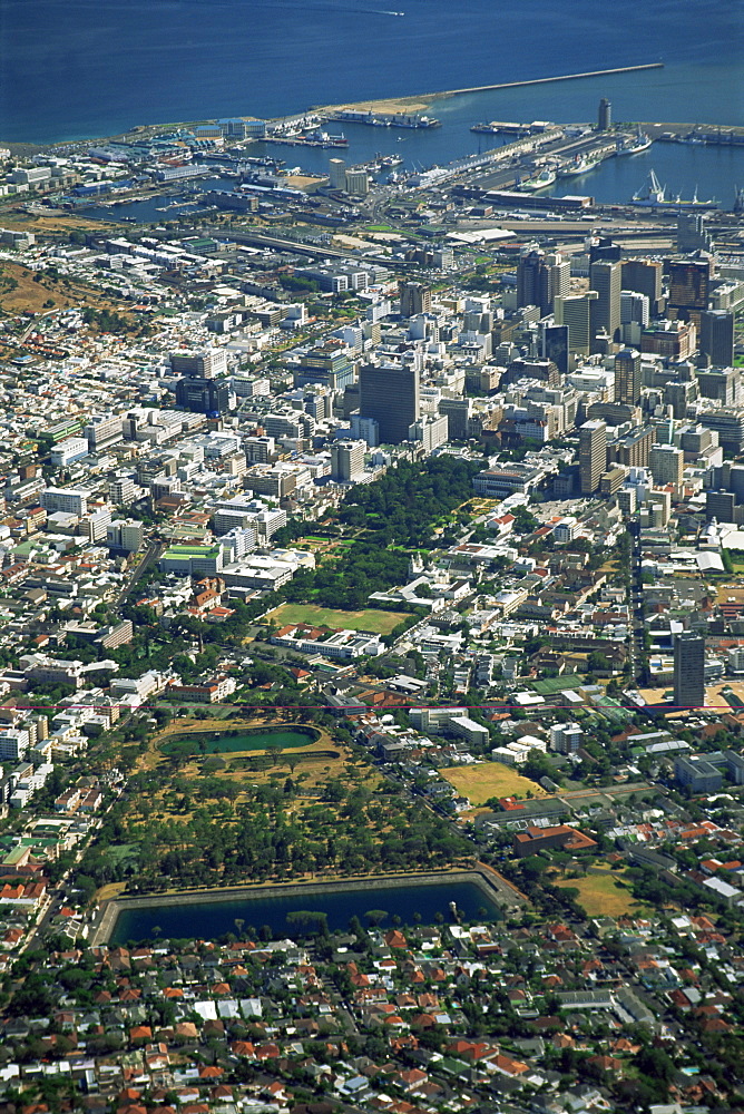 City viewed from Table Mountain, Cape Town, South Africa, Africa