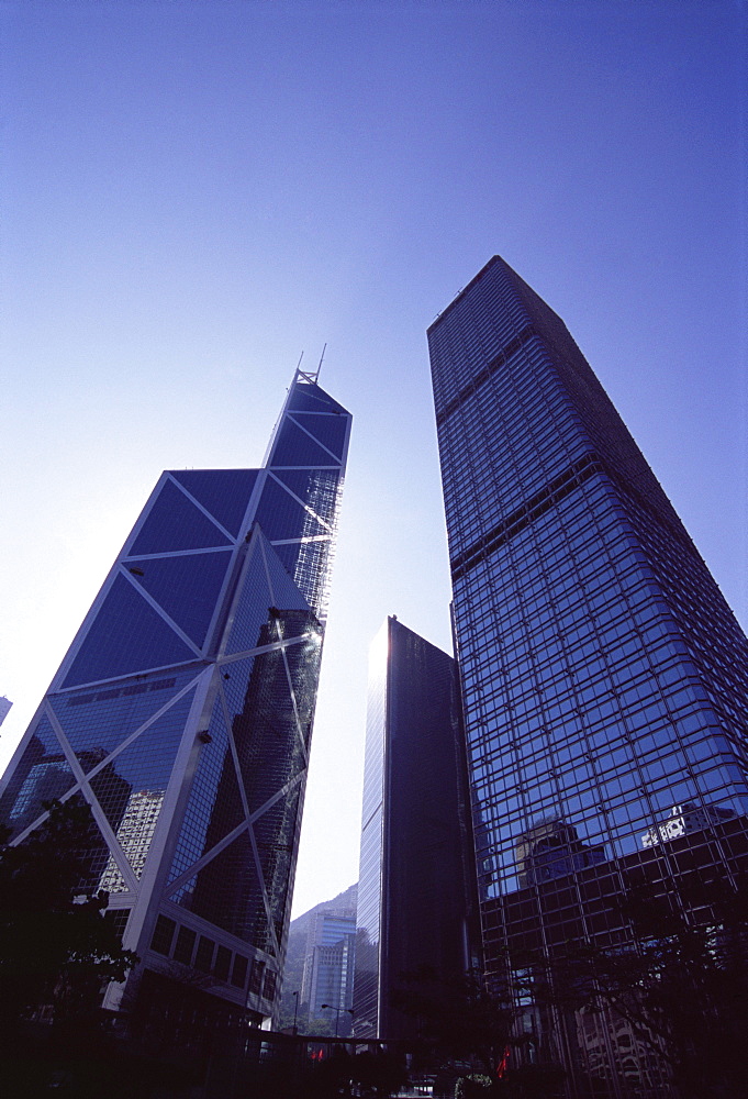 Bank of China and Cheung Kong Center, Central, Hong Kong Island, Hong Kong, China, Asia